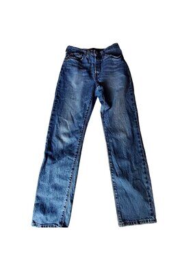 Levis 501 Button-Fly Straight-Leg Blue Denim Jeans Size  W27 L30 Classic Fit